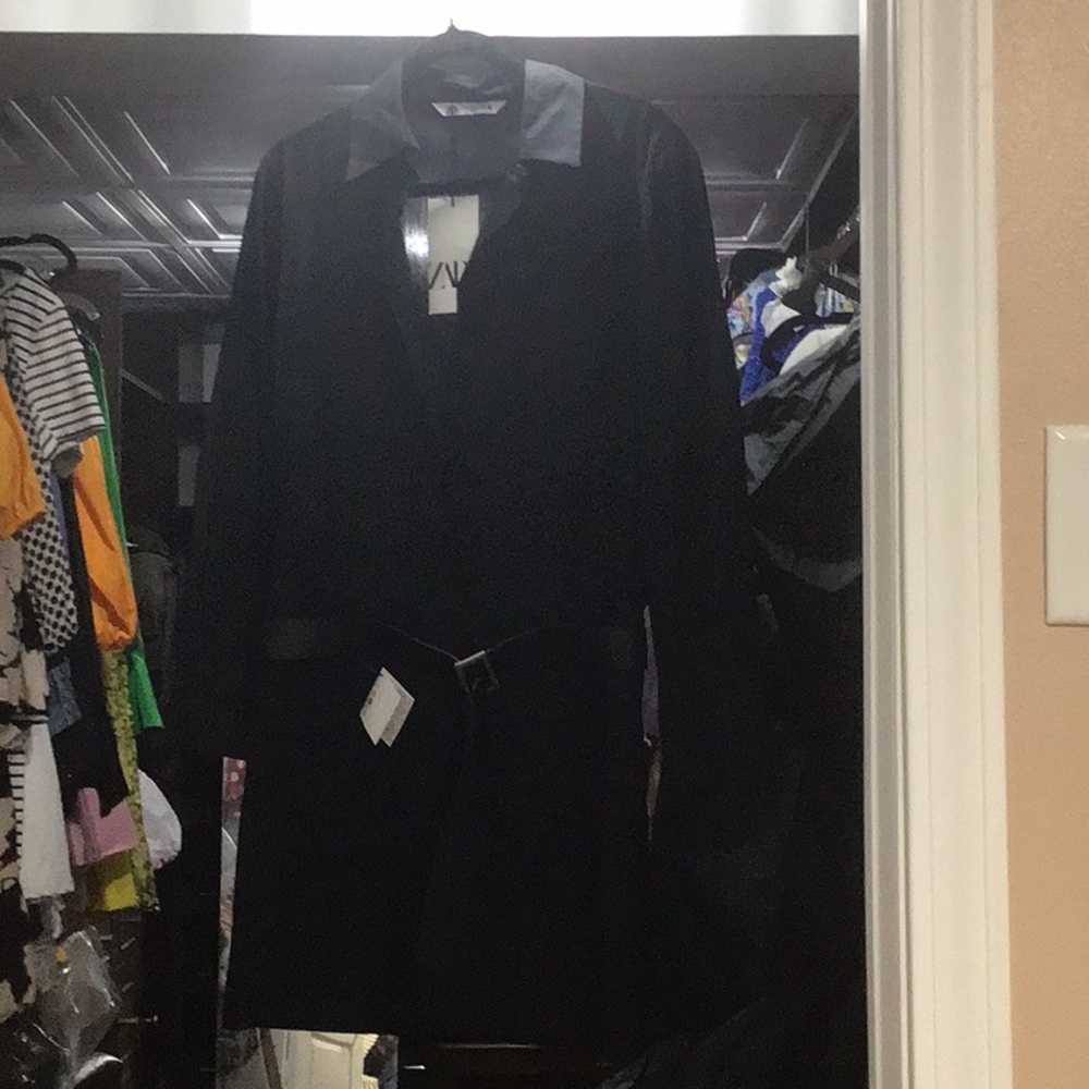 Zara Belted Black Dress